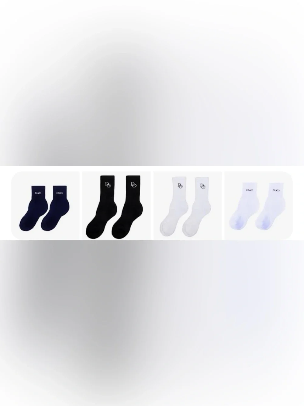 Draco Socks 4 pair Black and White NWT IN PACKAGE